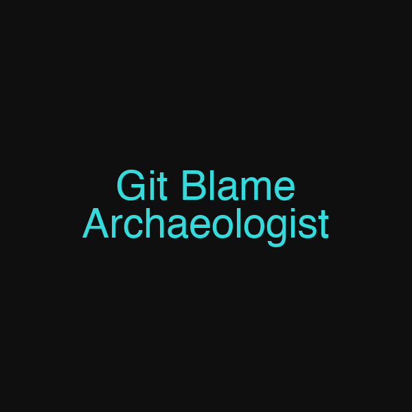 Git Blame Archaeologist