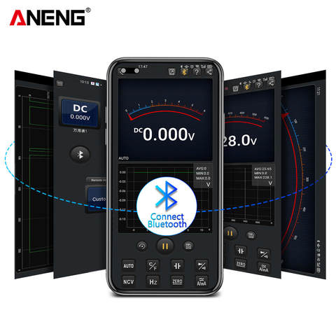 AN9002 Bluetooth Digital Multimeter Auto-Range 6000 Counts True RMS AC/DC Spannung Strom