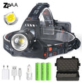 Leistungsstark XHP70.2 XHP50.2 LED Stirnlampe Zoom 18650 Akku USB Wiederaufladbar Angellaterne