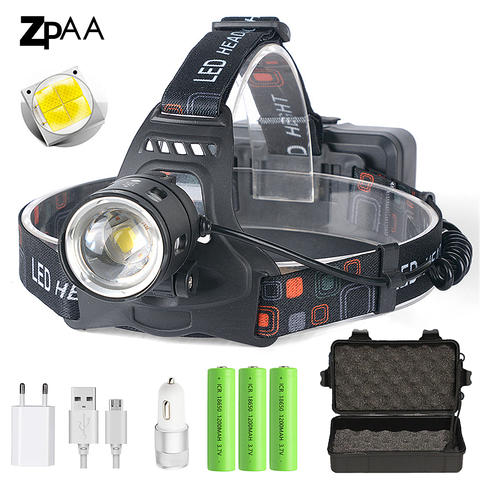 Leistungsstark XHP70.2 XHP50.2 LED Stirnlampe Zoom 18650 Akku USB Wiederaufladbar Angellaterne