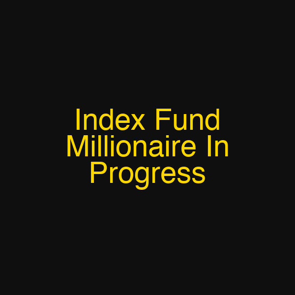 Index Fund Millionaire In Progress
