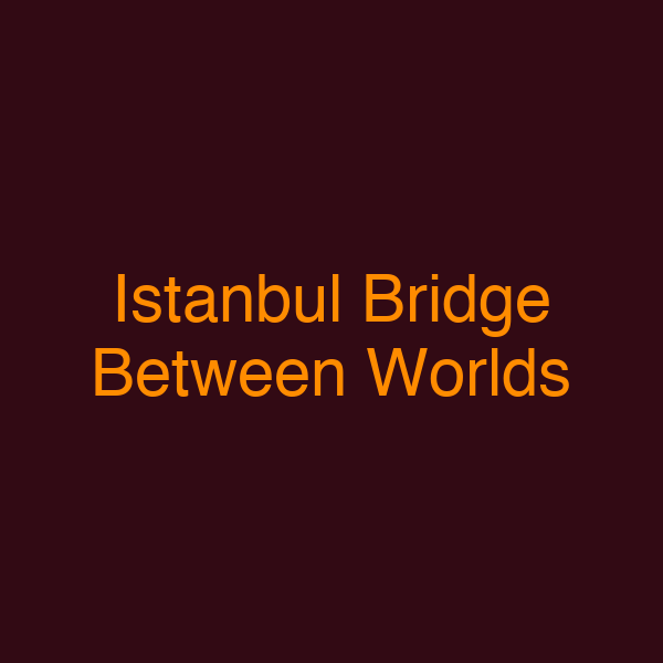 Istanbul Bridge Between Worlds
