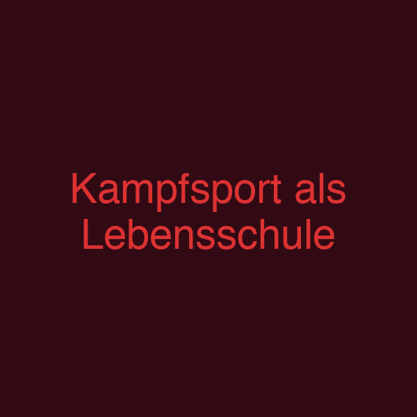 Kampfsport als Lebensschule