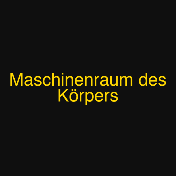 Maschinenraum des Körpers