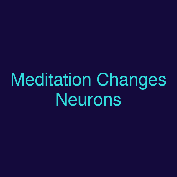 Meditation Changes Neurons