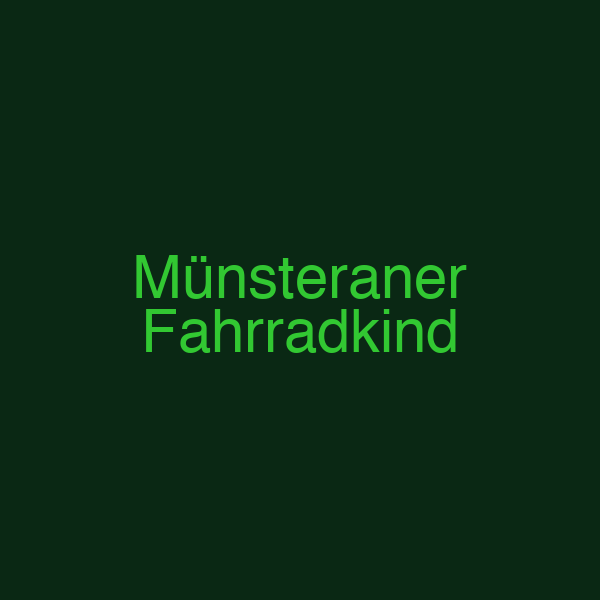Münsteraner Fahrradkind