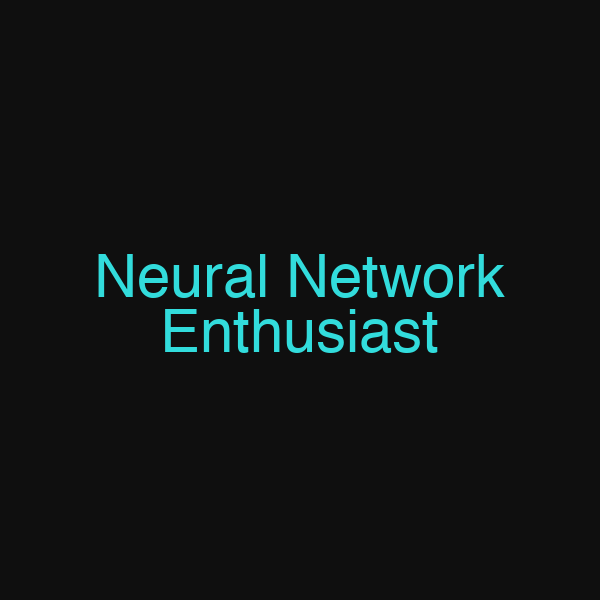Neural Network Enthusiast