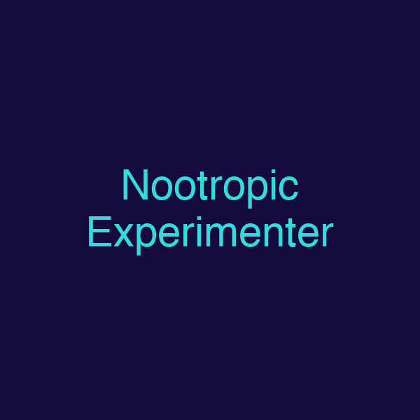 Nootropic Experimenter