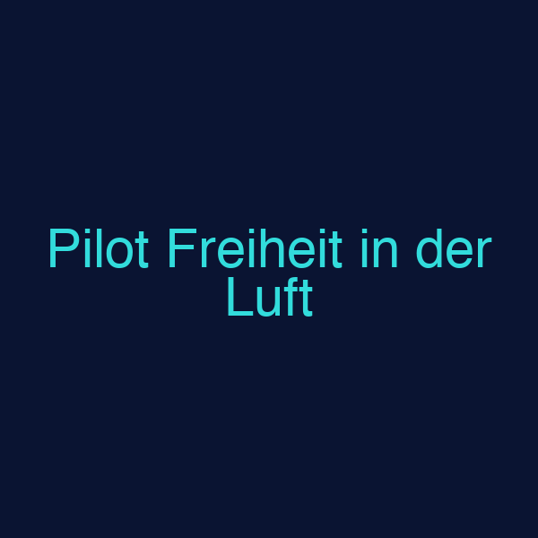 Pilot Freiheit in der Luft