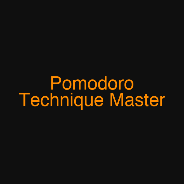 Pomodoro Technique Master