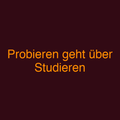 Probieren geht über Studieren