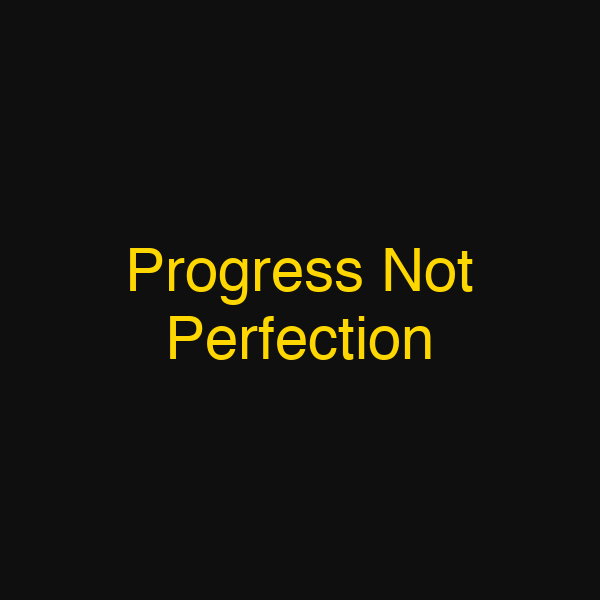 Progress Not Perfection