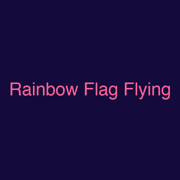 Rainbow Flag Flying