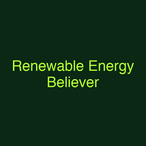 Renewable Energy Believer