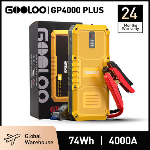 GOOLOO 4000A Starthilfe Powerbank 20000mAh Auto-Booster 12V Benzin Diesel Externe Batterie