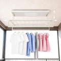 Smart LED Decken-Wäscheständer Elektrisch 8+2 Stangen 35kg Fernbedienung Faltbar Balkon Smart Home