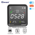 GIRIER Tuya Smart WiFi CO2-Detektor Monitor Temperatur Feuchtigkeitssensor Smart Life APP