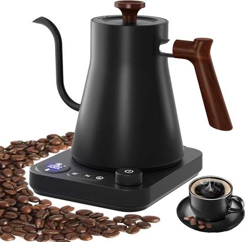 Elektrischer Schwanenhals Wasserkocher 900ml Pour-Over Kaffee Tee Temperaturregelung 220V