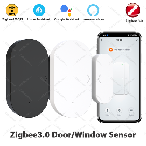 Zigbee Tür Fenstersensor Smart Home Sicherheit Drahtlos Einbruchschutz Magnetisch Yandex Z2MQTT ZHA