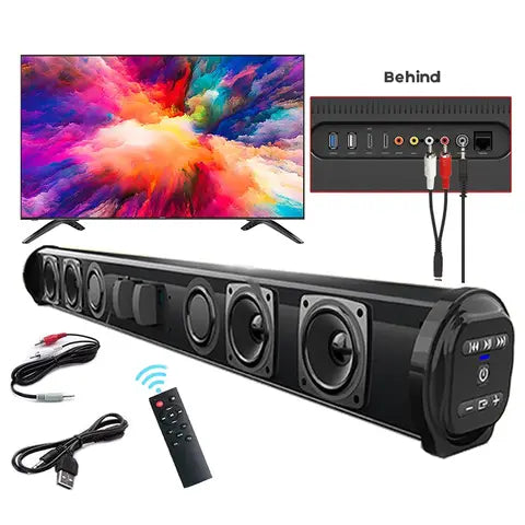 Super Sound Bar Tragbar Drahtlos Bluetooth Surround Stereo Home TV Subwoofer FM Radio
