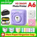 Peripage 304dpi Mini Taschendrucker Bluetooth A6 Thermo Foto iOS Android Geschenk