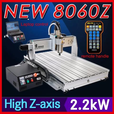 CNC 6040 8060 Graviermaschine Holz Metall Fräs Bohrmaschine Linearführung Profi Smart