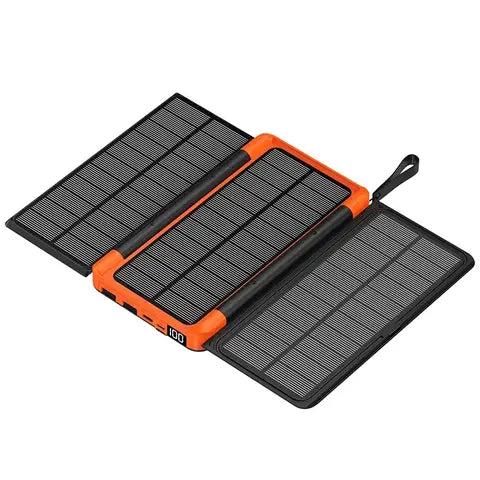 Solar Powerbank 20000mAh Qi Wireless Outdoor Schnellladung Externe Batterie iPhone Samsung Smart