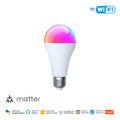 MOES Tuya MATTER WIFI Smart Bulb E27 LED Dimmbar 14W RGB 2700K-6500K Smart App Steuerung Alexa Google