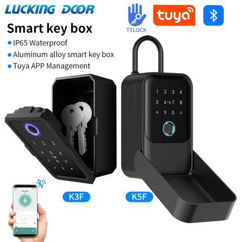 Tuya TTLock Outdoor Wasserdichter Schlüsselsafe Fingerabdruck Passwort App Bluetooth Smart Diebstahlschutz