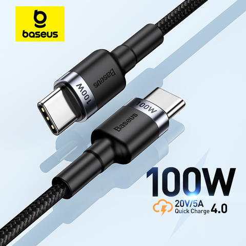 Baseus USB-C 100W/5A PD Schnellladekabel für MacBook Xiaomi Samsung iPhone 17 16