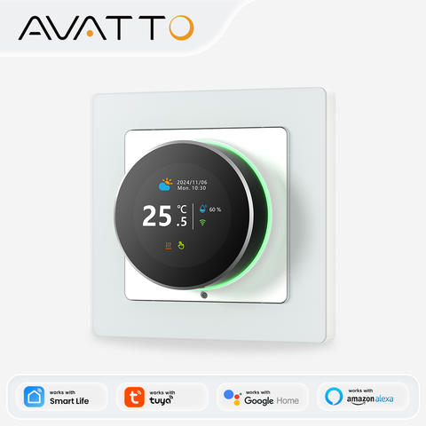 AVATTO WiFi Smart Knob Thermostat Wasser Gas Boiler Elektrische Heizung Tuya Alexa Google Smart Home