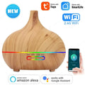 Tuya WiFi Luftbefeuchter Aroma Öl Diffusor Smart Home Ultraschall 400ml Alexa Google