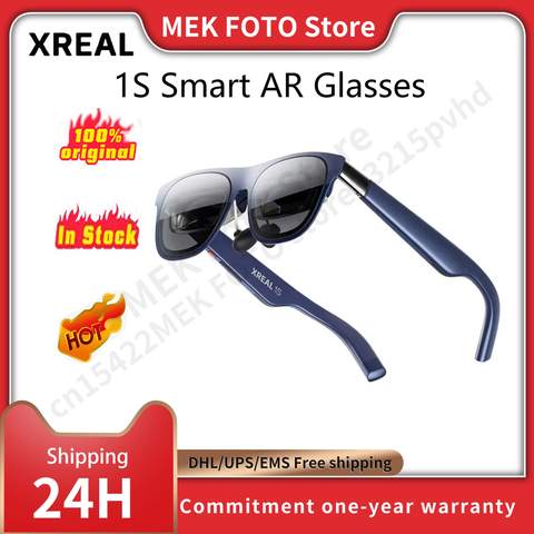 XREAL 1S AR-Brille Smart 3D 700 Nits 52° FOV 3DoF 500 Zoll Virtuelles Kino iPhone Android Mac Gaming Smart