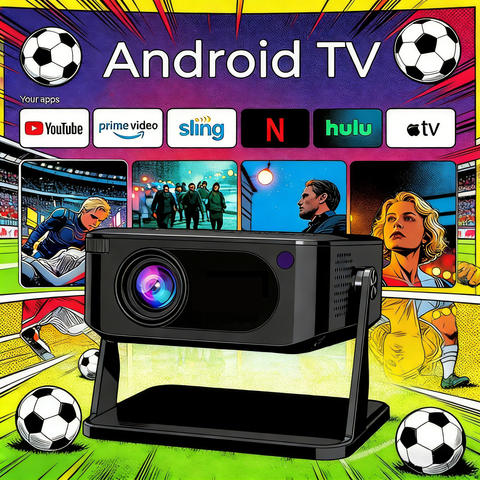 Xnano Mini-Projektor HA109 Native 300ANSI Android11 WiFi6 BT5.0 4K 1080P Heimkino-Projektor