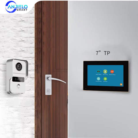 ANJIELO TUYA 1080P 10 Zoll 7-Farben Touchscreen WiFi Video-Türklingel Gegensprechanlage Monitor Smart Home