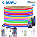 Tuya Smart WIFI RGB COB LED Streifen 12V 24V 576LEDs Bluetooth Fernbedienung TV Zimmer