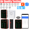 Tuya WiFi 15-in-1 Luftqualitätsmonitor TFT CO CO2 HCHO TVOC AQI PM0.3 PM2.5 PM10 Kohlendioxid Smart