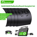LIONSHEE 960W 800W Balkon-Kraftpaket 4x240W Flexible Solarmodule 800W Netzgekoppelter Mikrowechselrichter IP67 5m AC-Kabel Plug-and-Play