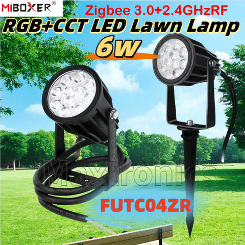 Miboxer Zigbee 3.0 RGB CCT LED Outdoor Rasenlampe 6W Wasserdicht Tuya 2.4GHz Garten Smart Home