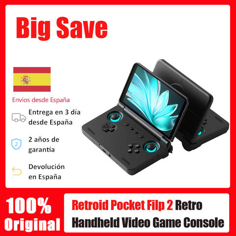 Retroid Pocket Flip 2 SD865 1080p Faltbar Handheld Spielkonsole 5.5 Zoll 5000mAh Retro Gaming Smart