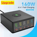 160W GaN Ladestation Kabellos PD 65W 100W QC3.0 Schnellladegerät iPhone Samsung Tablet Laptop