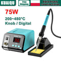 KUAIQU Digital Lötstation 75W Einstellbar Konstante Temperatur 90-480°C LCD Reparatur