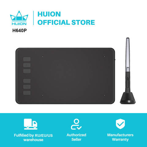 HUION H640P 6x4 Zoll Digitales Zeichenstift-Tablet 6 Tasten OSU Android Mac Batterieloser Stift