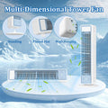 Tragbarer Klimaventilator 3600mAh Desktop Turmventilator 0-100 Geschwindigkeiten Leise