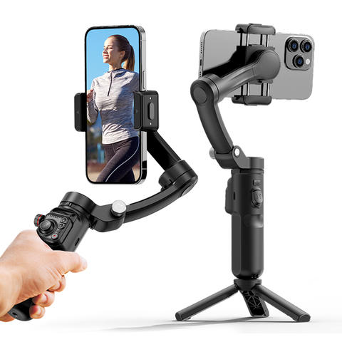 M02 3-Achsen Gimbal Stabilisator Wireless Fernbedienung iPhone Android Face Tracking TikTok Vlog