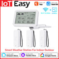 Tuya WiFi Wetterstation Innen-Außen-Thermometer Hygrometer RF433 IP65 Wasserdicht