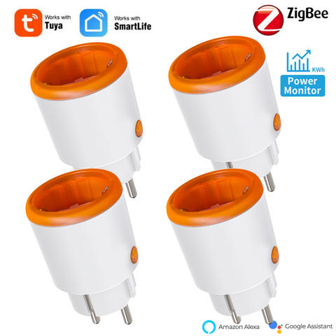 Zigbee 3.0 Tuya Smart Power Stecker 16A EU Steckdose Energie Überwachung Timer Schalter Alexa Google Hause