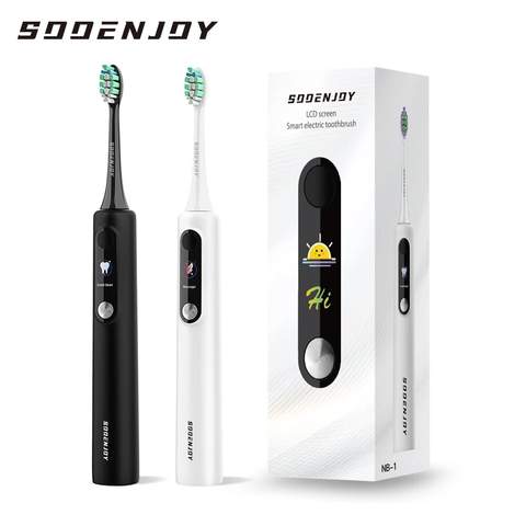 SOOENJOY NB-1 Smart LCD Schallzahnbürste DIY Modus IPX7 Erwachsene Elektrische Zahnbürste Smart