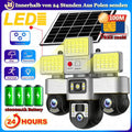Smart 4G Solar Kamera 15W Solarpanel 16000mAh 2-in-1 LED Straßenleuchte 3 Objektive Outdoor Sicherheit Smart