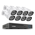 H.View 4K PoE CCTV Sicherheitssystem 8-Kanal NVR 5MP 8MP Audio Außen IP-Kamera Xmeye App Überwachung Smart Home